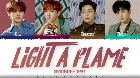 SEVENTEEN Jun Hoshi Wonwoo Woozi LIGHT A FLAME Lyrics Color