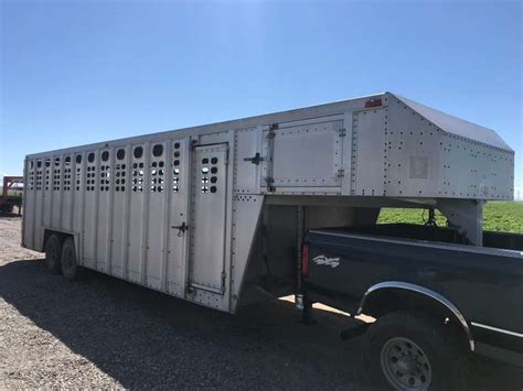 1990 Wilson 24 Aluminum Gooseneck Stock Trailer Musser Bros Inc