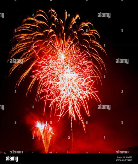 Fireworks display night in London Stock Photo - Alamy