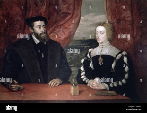 Carlos I (1500-1585) King of Spain with his wife Stock Photo - Alamy