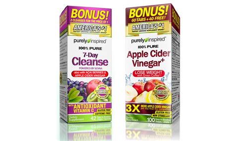 Purely Inspired Apple Cider Vinegar And 7 Day Cleanse Supplements Groupon