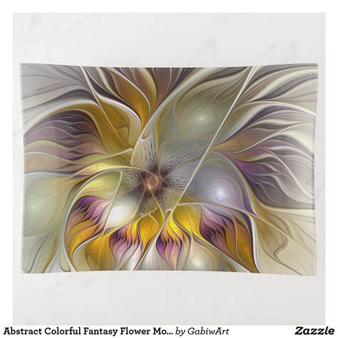 Abstract Colorful Fantasy Flower Modern Fractal Tr Trinket Tray