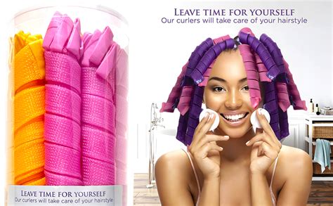 Amazon 50 Pcs Heatless Spiral Hair Curlers 12inch Magic No Heat