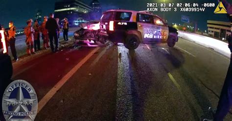 Video Of Suspected Drunk Driver Crashing Into Police Car In Texas