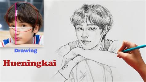 TXT Drawing Huening Kai Step By Step Full Process Portrait Practice