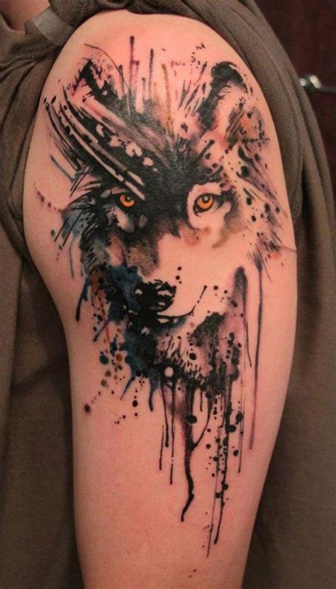 Watercolor Wolf Tattoo Tumblr Wolf Tattoo Design D Wolf Tattoo