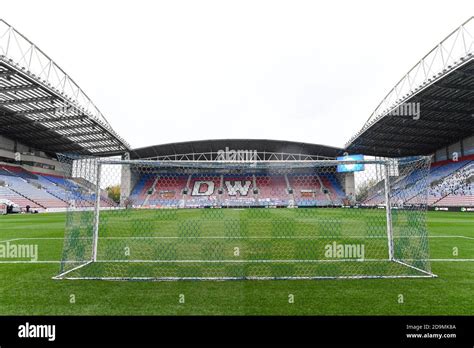 A general view of the DW Stadium, the home of Wigan Athletic Stock ...