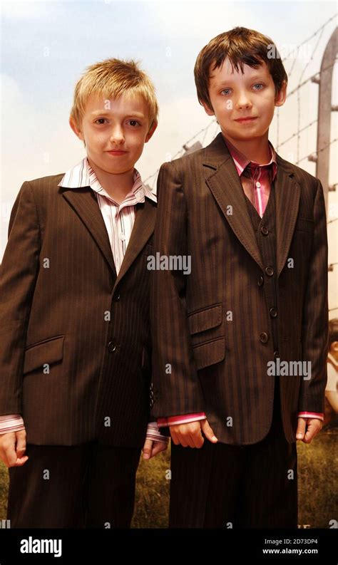 Jack Scanlon and Asa Buttefield attending the world premiere of The Boy ...