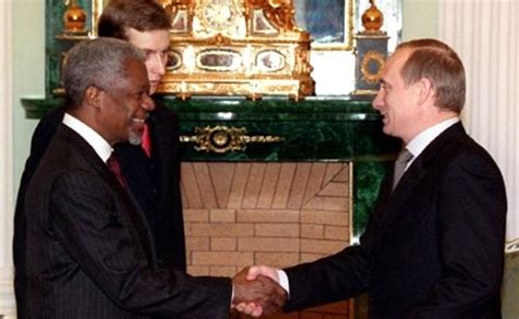 Acting President And Prime Minister Vladimir Putin Met With Kofi Annan