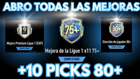 MEJORA DE LA LIGUE 1 X11 75 ELECCION DE JUGADOR 80 PLAYER PICK MEJORA