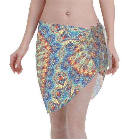 Adobk Round Mandala Swimsuit Coverups For Women Beach Bikini Short