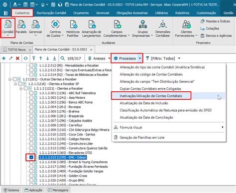 Cross Segmentos Backoffice Linha Rm Ctb Ativar Ou Inativar Contas