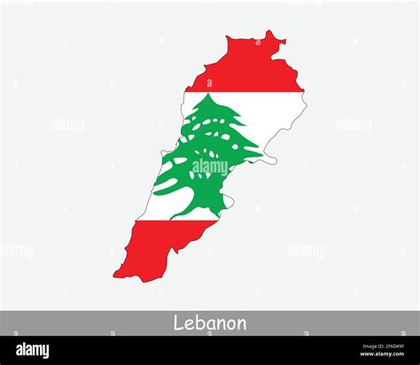 Drapeau De Carte Du Liban Carte De La République Libanaise Avec Le