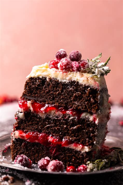 Chocolate Cranberry Christmas Cake Baker By Nature