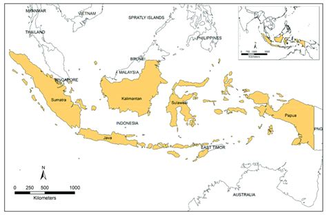 Map Of Indonesia And Location Of Indonesia In East Asia Download