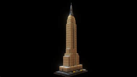 LEGO Architecture Empire State Building Buy Royalty Free 3D Model By