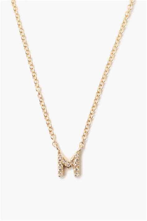 14k Gold and White Diamond Initial Necklace – Chan Luu