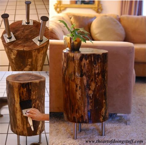 How To Make A Tree Stump Side Table - Do-It-Yourself Fun Ideas