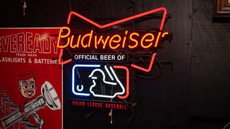 Budweiser Official Beer Of Mlb Neon Sign At The Eddie Vannoy Collection 2020 As G308 Mecum