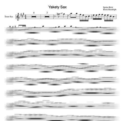 Yakety Sax Backing Track And Sheet Music For Alto Saxophone And Tenor