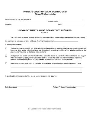 Fillable Online Probate Clarkcountyohio 18 4 Judgment Entry Finding