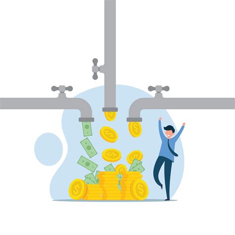 Passive income from invest in multi assets vector illustration 34235297