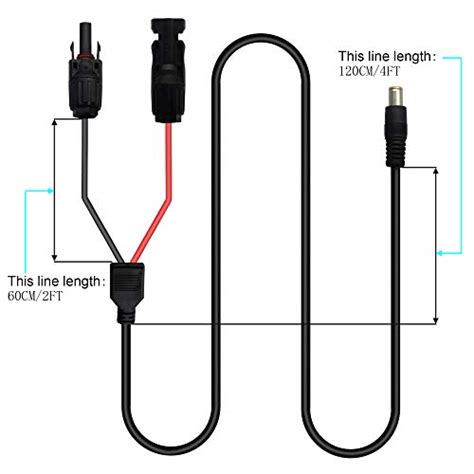 Gintooyun Solar Connector To Dc 8mmsolar Panel Male And Female Connector To Dc 8mm Adapter