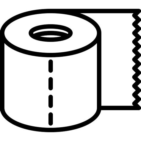 A Black And White Image Of A Roll Of Toilet Paper