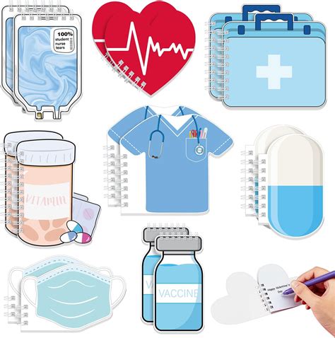 16 Pieces Nurse Spiral Notebooks Mini Nurse Pocket