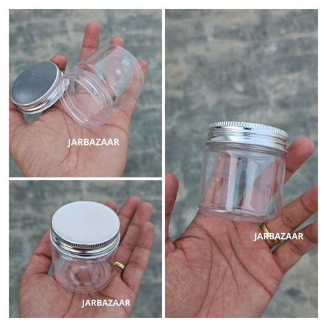 Ml Round Pet Jar With Metal Caps Jarbazaar