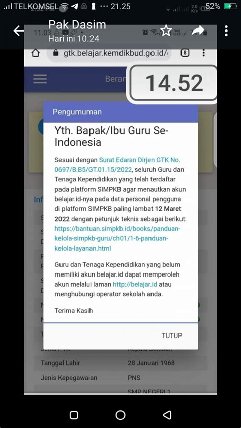 Menautkan Akun Belajar Id Dengan Simpkb