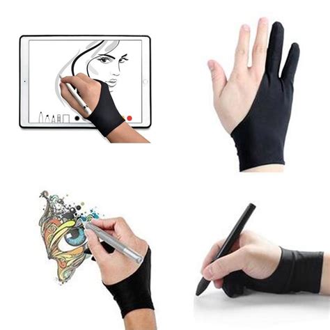 Buy Pc Unisex Drawing Glove Two Fingers Gloves Tablet Pc Anti Fouling