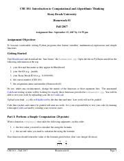 Cse Homework Pdf Cse Introduction To Computational And