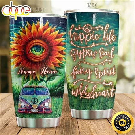 Personalized Gypsy Soul Hippie Life Stainless Steel Tumbler For Men And Women