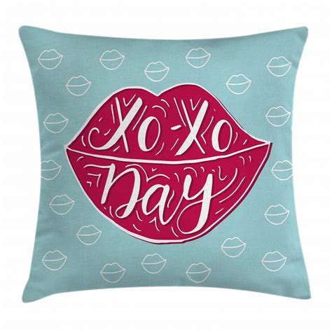 Xo Decor Throw Pillow Cushion Cover Sexy Woman Lips With Hugs And