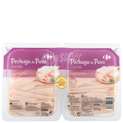 Carrefour Pechuga De Pavo Cocida En Finas Lonchas X G