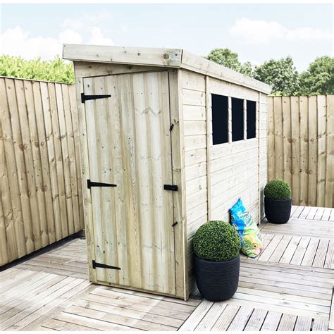 ShedsWarehouse.com | Aston Reverse Pent Sheds (BS) | 6ft X 3ft Reverse ...