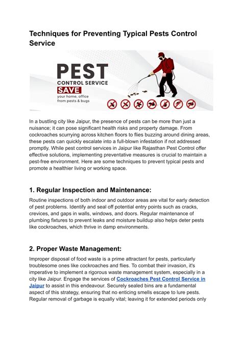 Ppt Techniques For Preventing Typical Pests Control Service