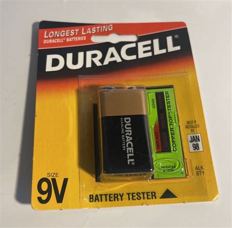 Vintage July 1990s 9 Volt Duracell Battery In Package Great For