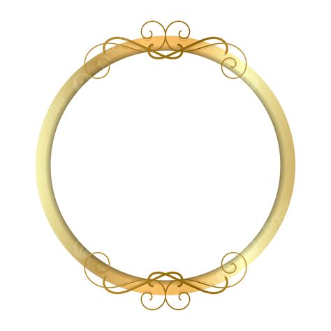 Ornamento Decorativo De Moldura De Círculo Dourado Png Círculo