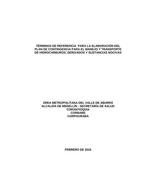 PDF TÉRMINOS DE REFERENCIA PARA LA ELABORACIÓN DEL PLAN PDF