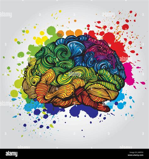 Brain Bright Idea Illustration Doodle Vector Concept About Human Brain