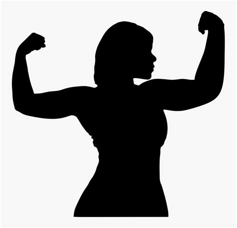 Strong Woman Silhouette Svg