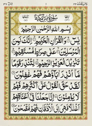 Surah Yasin Full Pdf In English