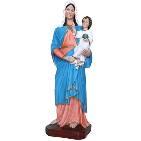 Madonna Con Bambino In Resina Sollazzo Maranatha Arredi Liturgici