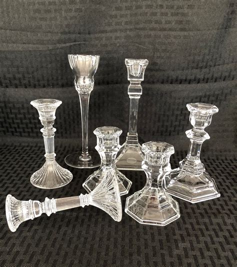 Antique Glass Candlesticks