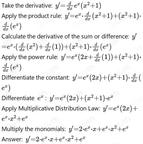 Solved Find Dy Dx If Y E X X 2 1 Calculus