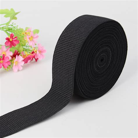 48mm Black Woven Elastic Rubber Band For Sewing Elastic Rubber Band