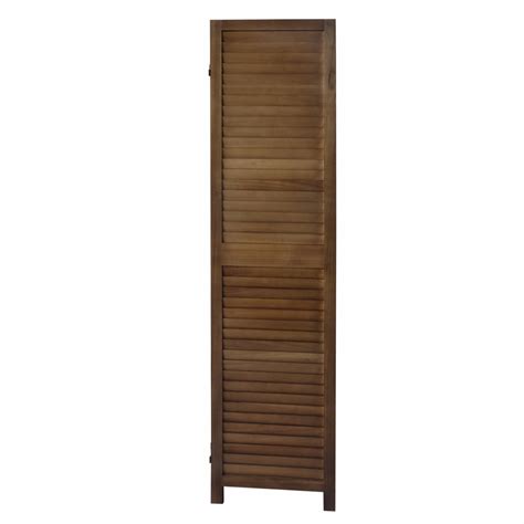 67 Inch Paulownia Wood Panel Divider Screen Shutter Design 3 Panels