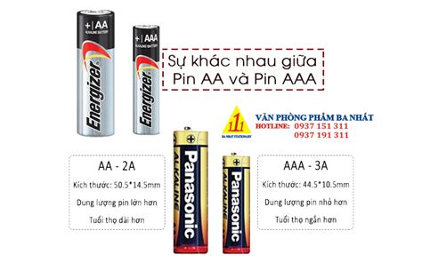 Pin AA pin AAA và Các loại pin nuôi nguồn 1 5V 9V VPP Ba Nhất